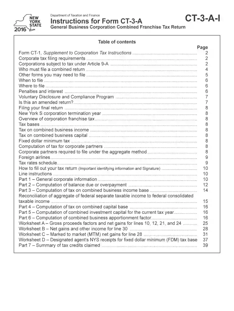 ct 3a instructions 2016 form Preview on Page 1
