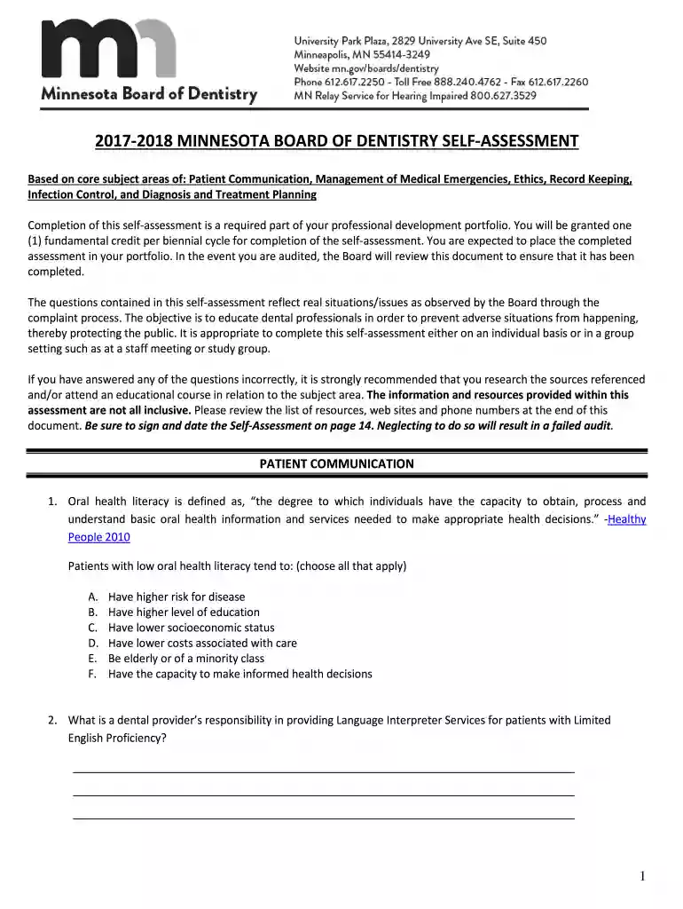 minnesota board of dentistry Preview on Page 1