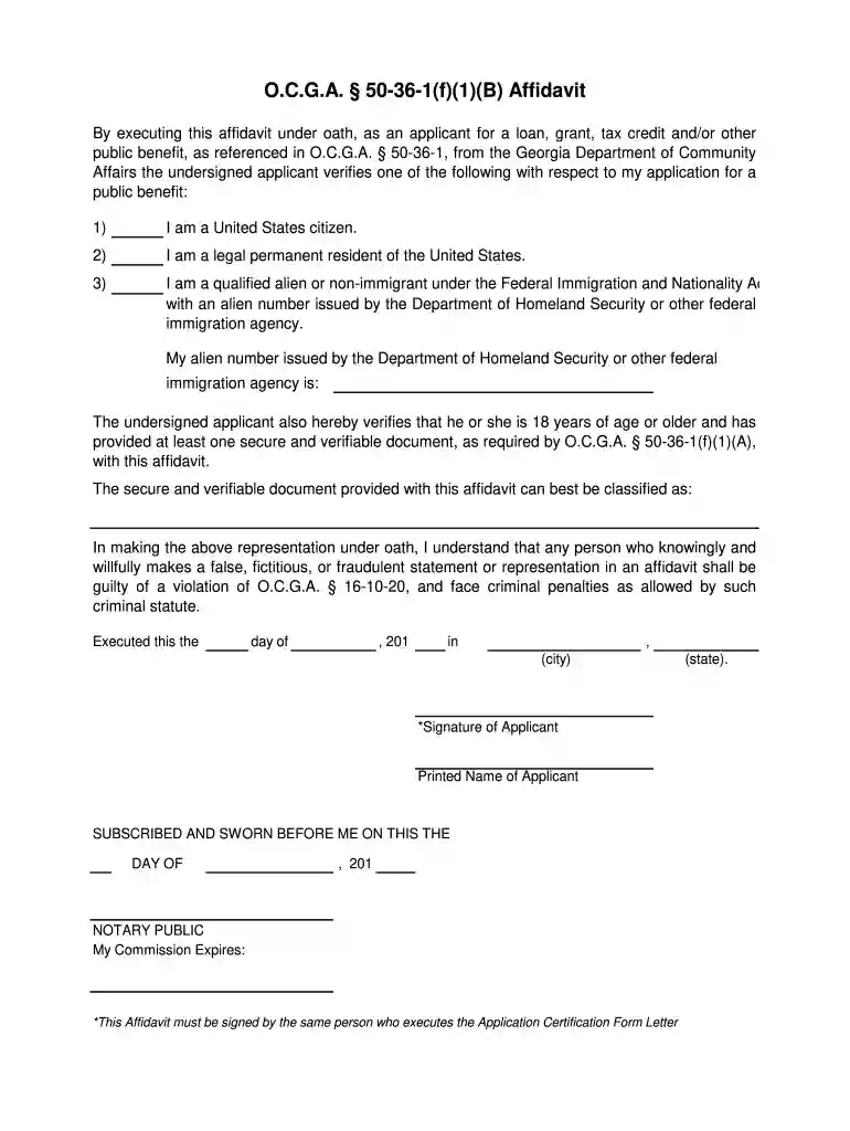 o c g a 50 36 1 e 2 affidavit example Preview on Page 1