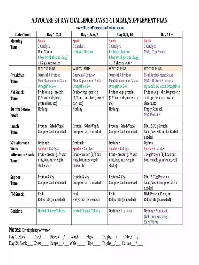 advocare 24 day challenge Preview on Page 1