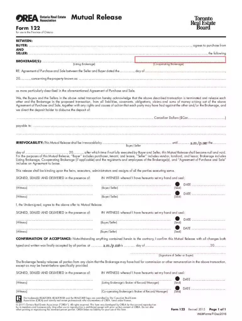 orea form 122 Preview on Page 1
