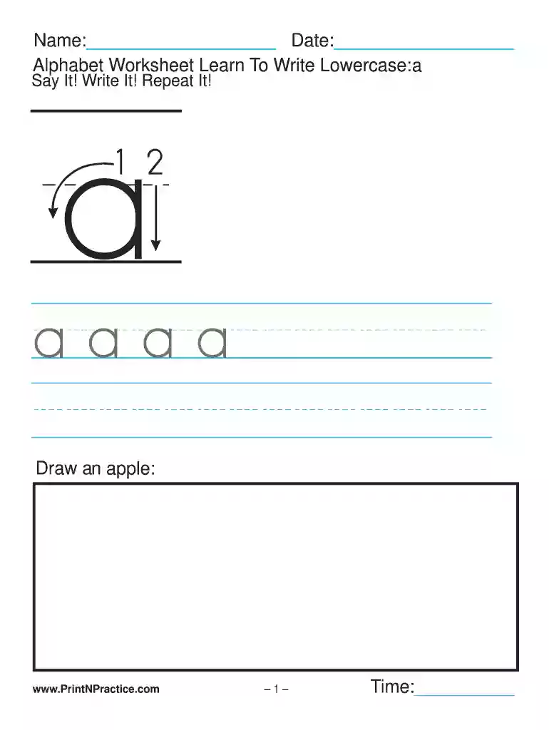 alphabet worksheets Preview on Page 1