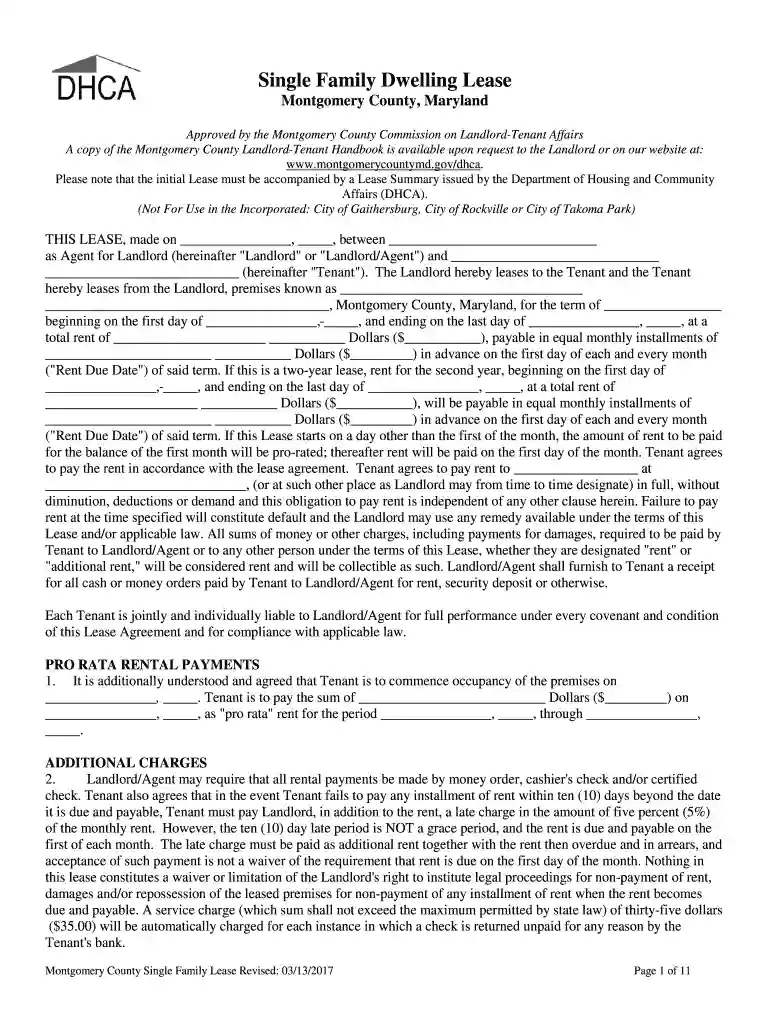 montgomery county lease agreement Preview on Page 1