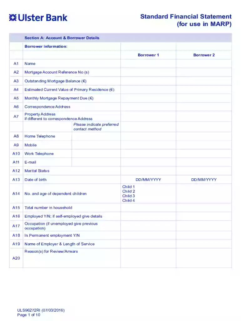 ulster bank statements Preview on Page 1