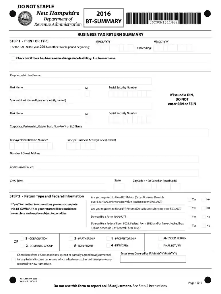 bt form Preview on Page 1