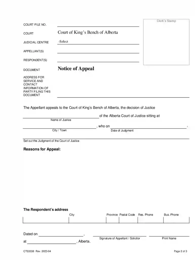 ca alberta notice appeal Preview on Page 1