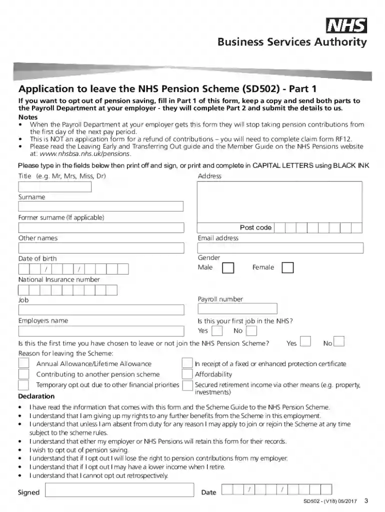 sd502 form Preview on Page 1