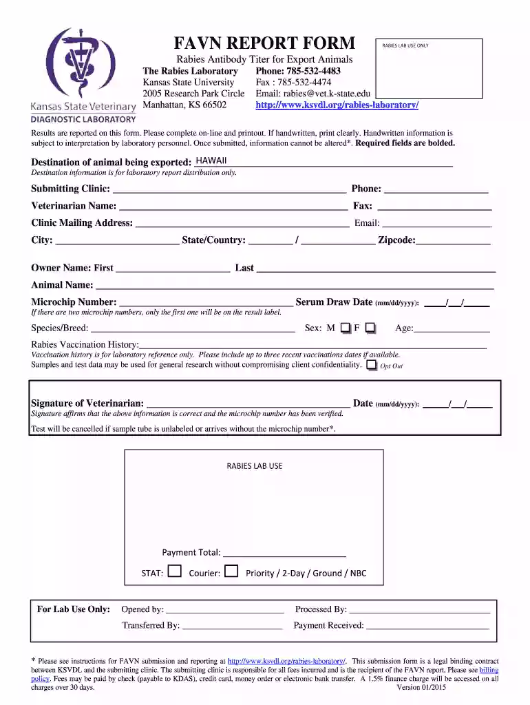 favn report form Preview on Page 1