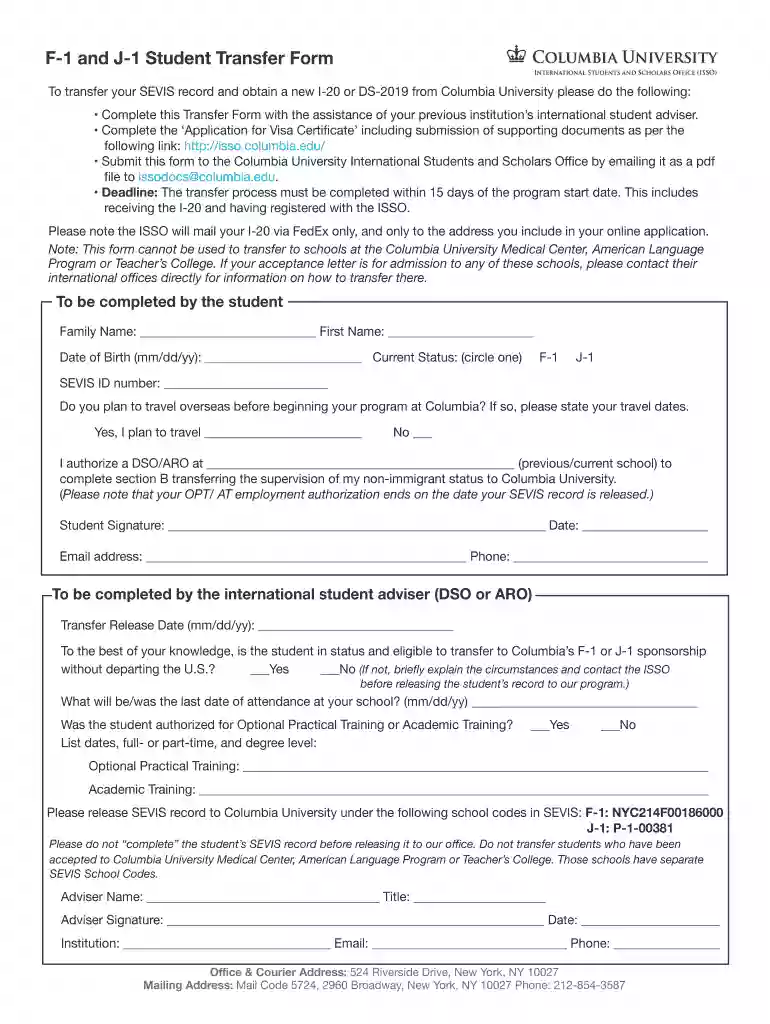 sevis number j1 Preview on Page 1