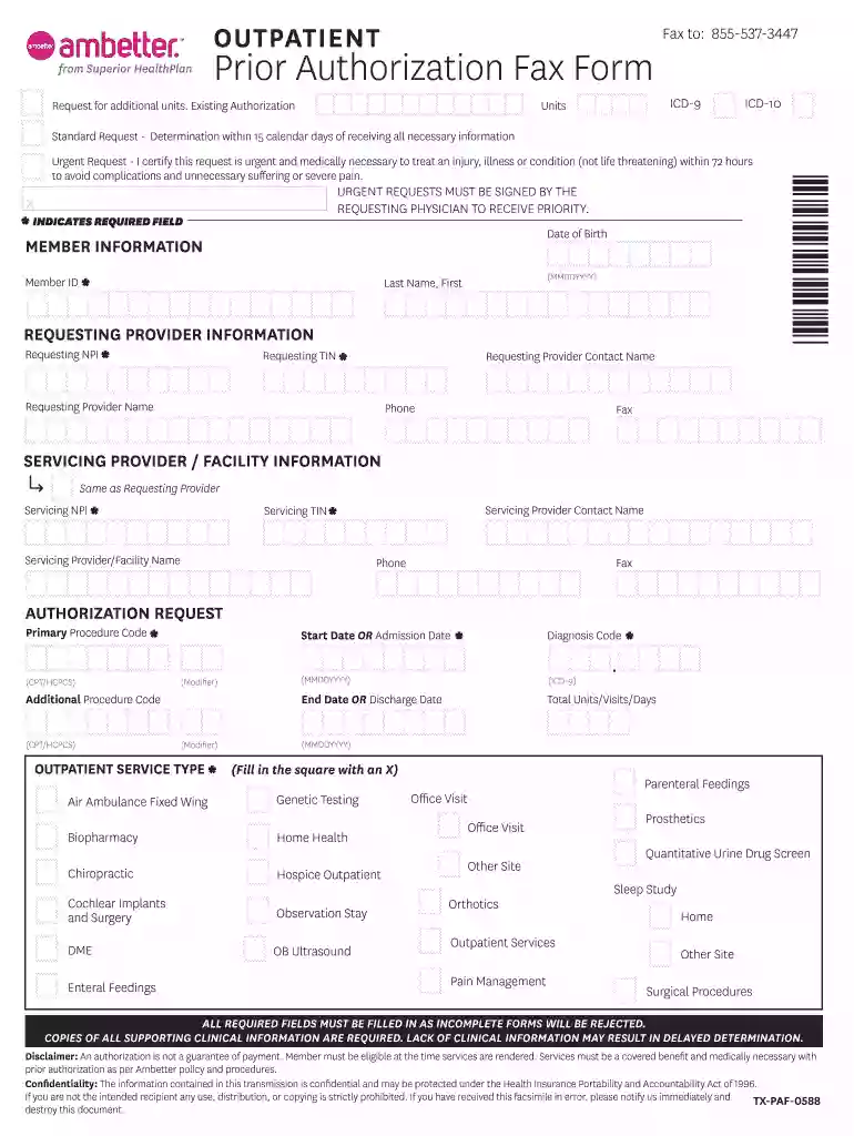 ambetter prior authorization form florida Preview on Page 1