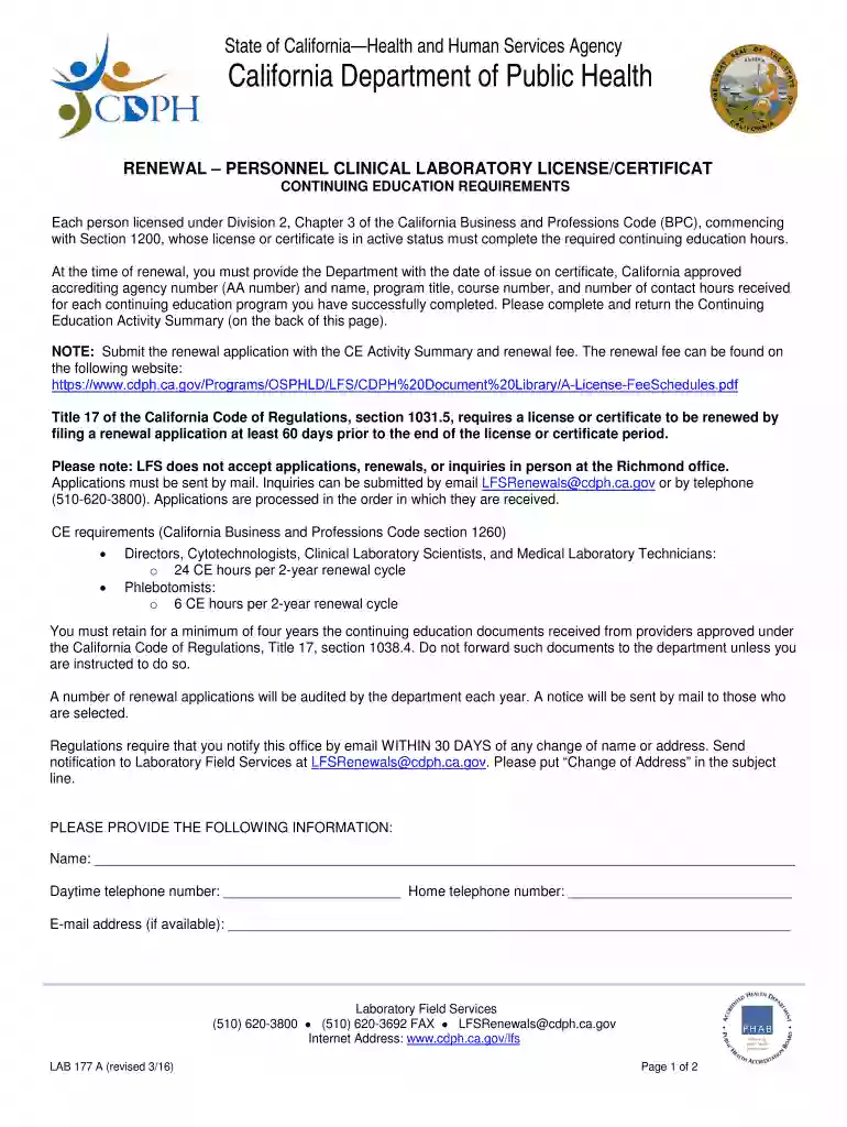 license renewal application Preview on Page 1
