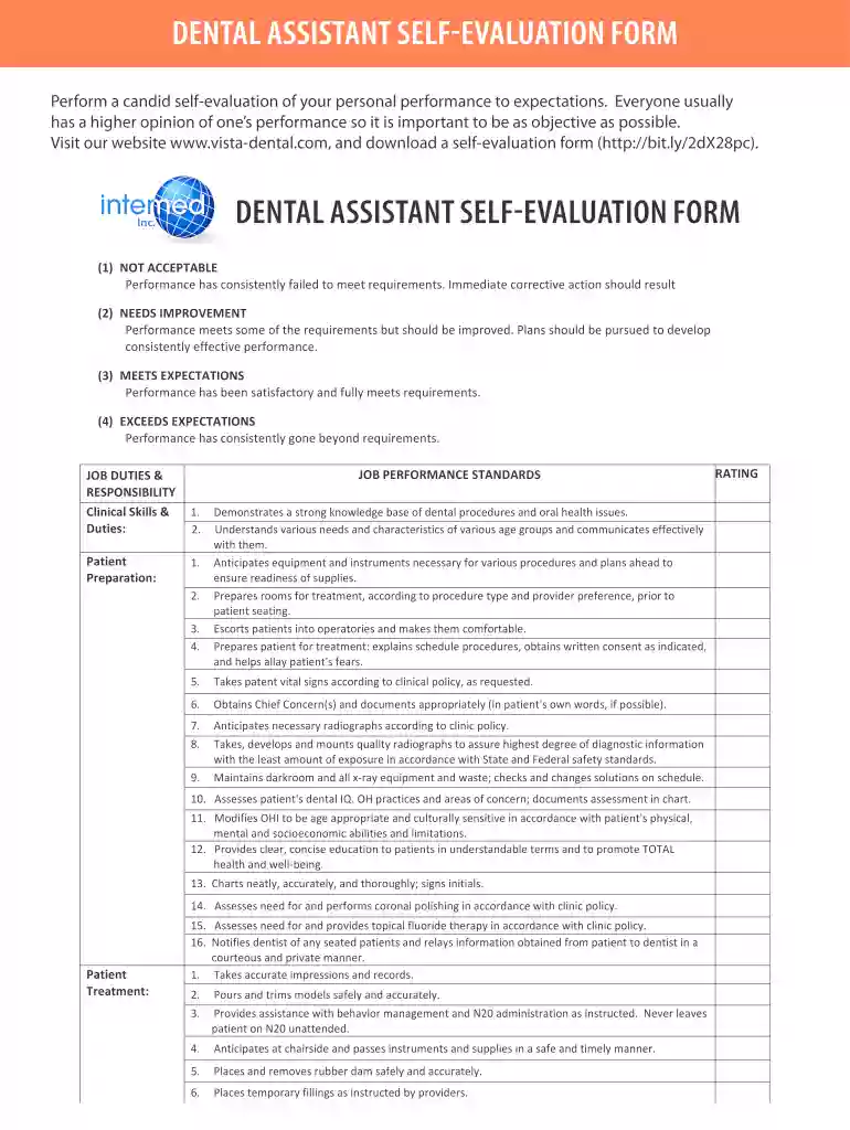 dental assistant competency checklist Preview on Page 1