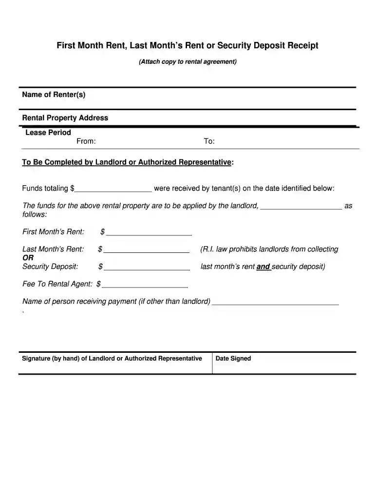 how to fill out a rent receipt Preview on Page 1