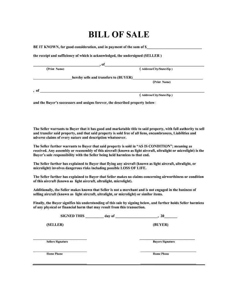 horse bill of sale template Preview on Page 1