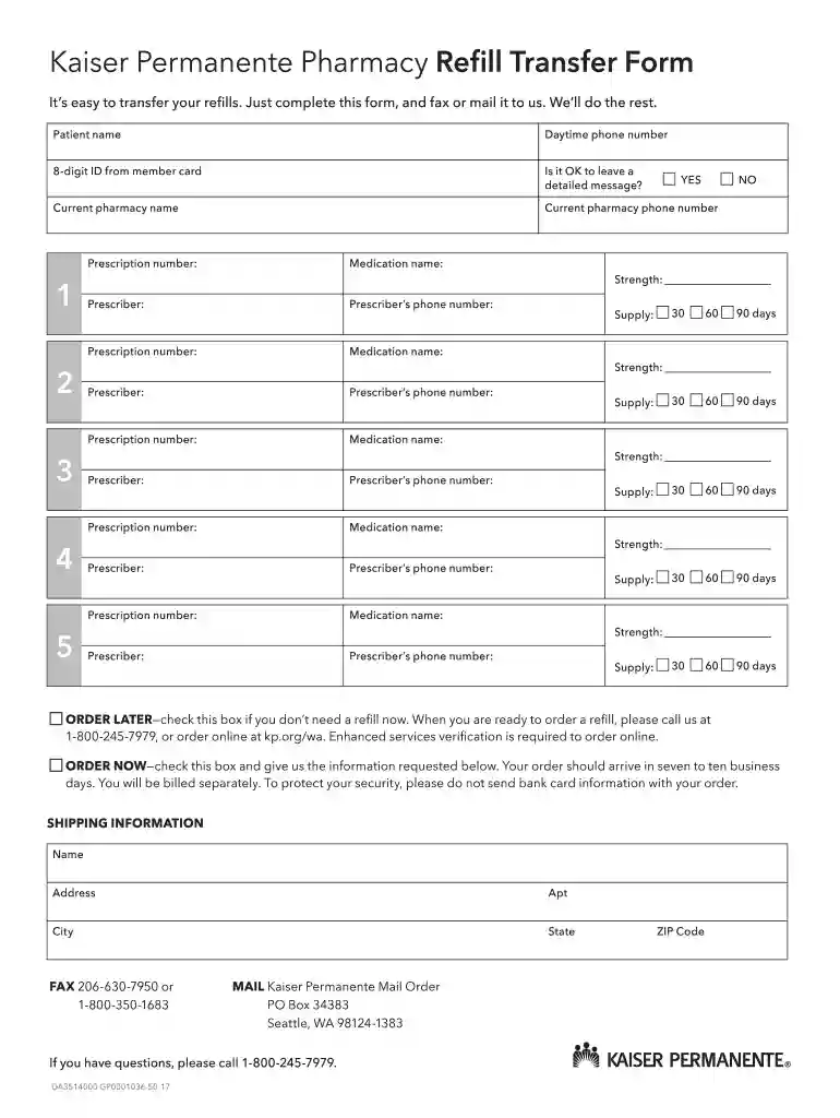 transfer prescription from kaiser to cvs Preview on Page 1