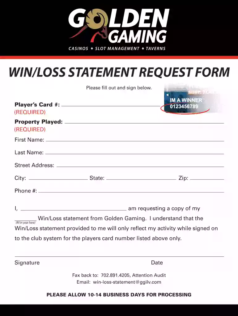 golden nugget biloxi win loss statement Preview on Page 1