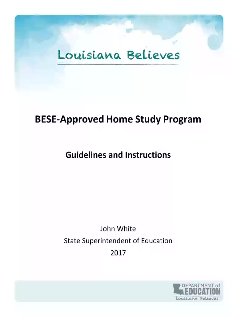 list of bese approved home study program Preview on Page 1
