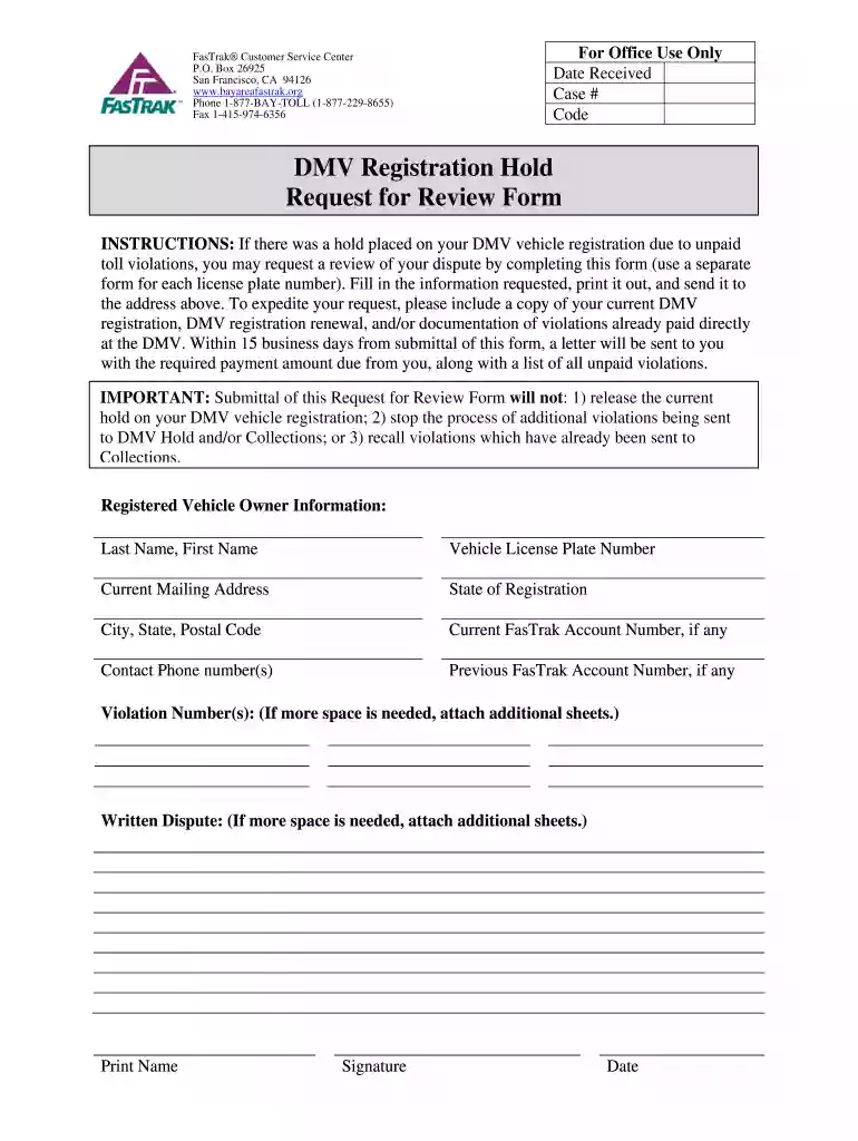 bayareafastrak dispute Preview on Page 1