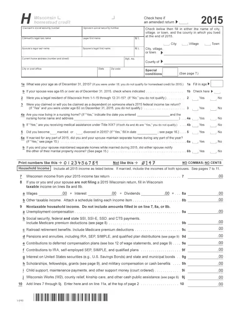 Schedule H - Wisconsin Department of Revenue - revenue wi Preview on Page 1