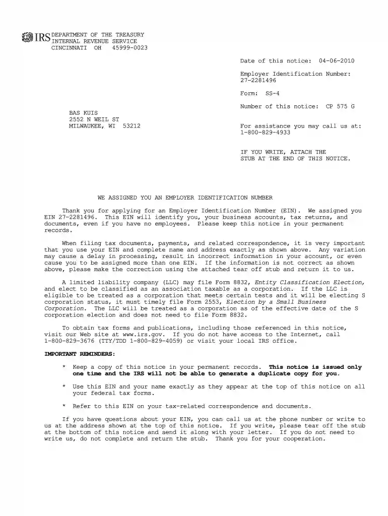 cp 575 form pdf Preview on Page 1