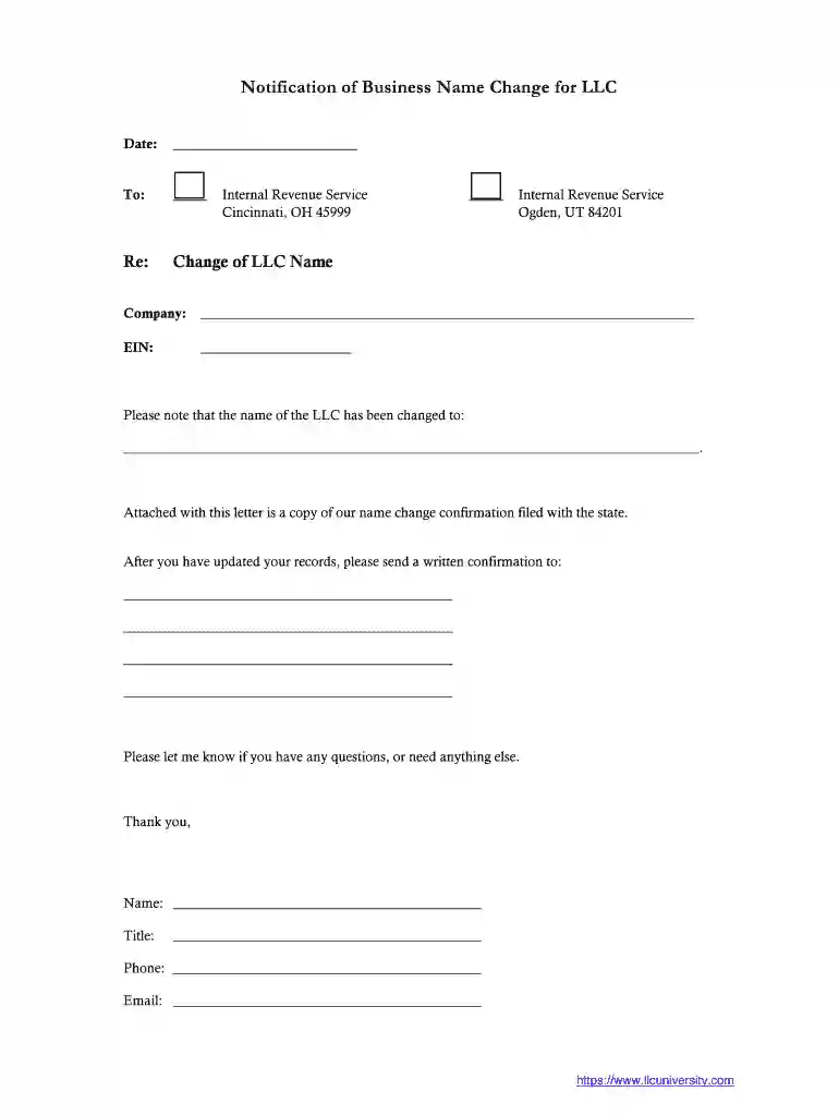 llc business name change Preview on Page 1