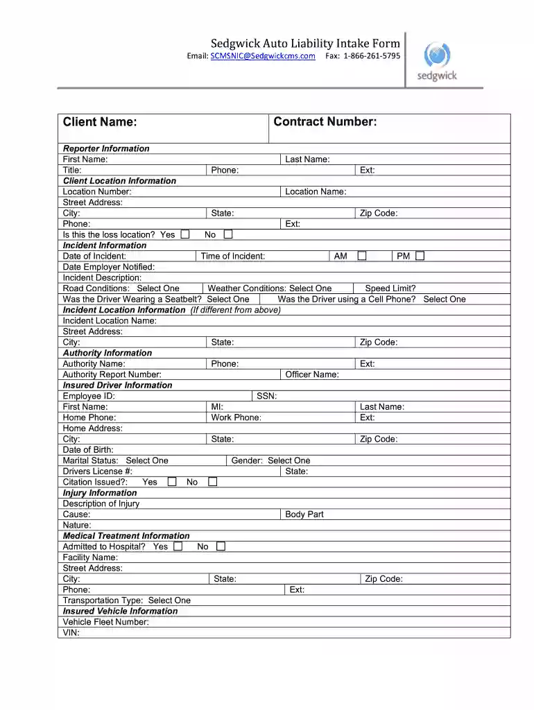 sedgwick forms Preview on Page 1