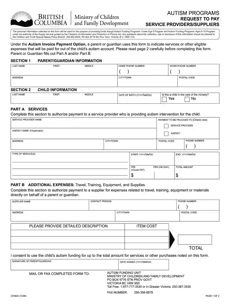 request to pay form Preview on Page 1
