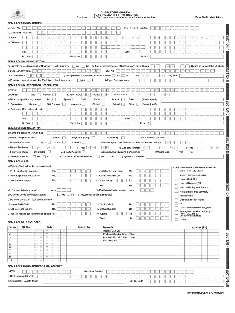 paramount claim form Preview on Page 1