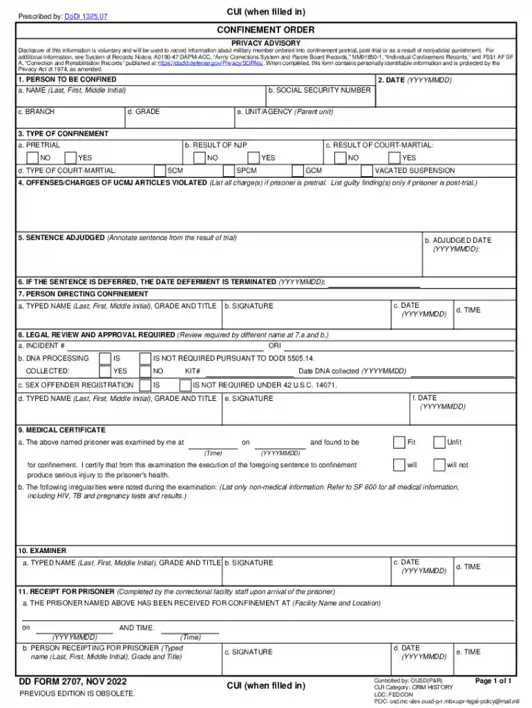order of confinement Preview on Page 1