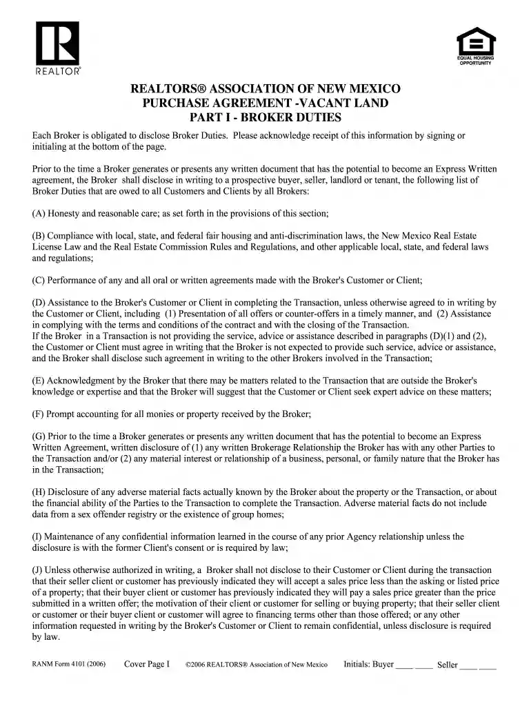 new mexico real estate forms Preview on Page 1