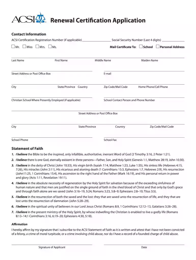 acsi certification Preview on Page 1