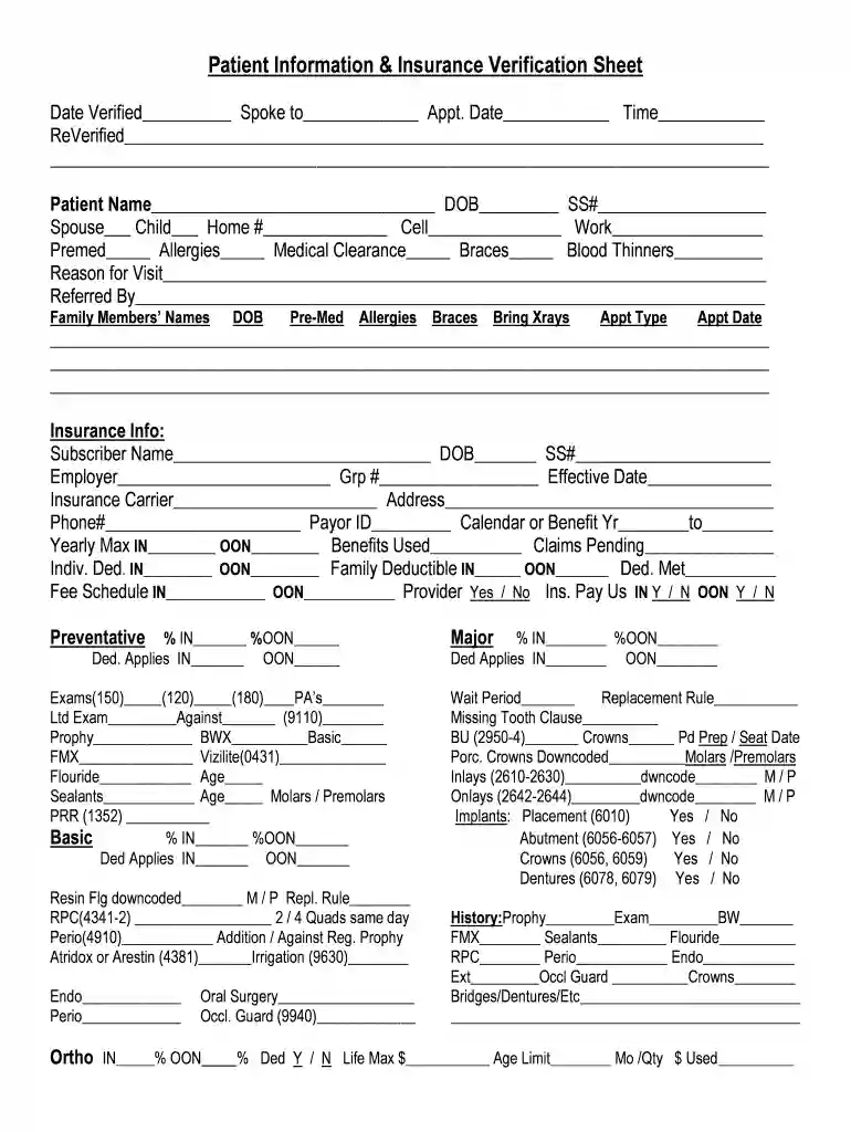 patient information sheet medical Preview on Page 1