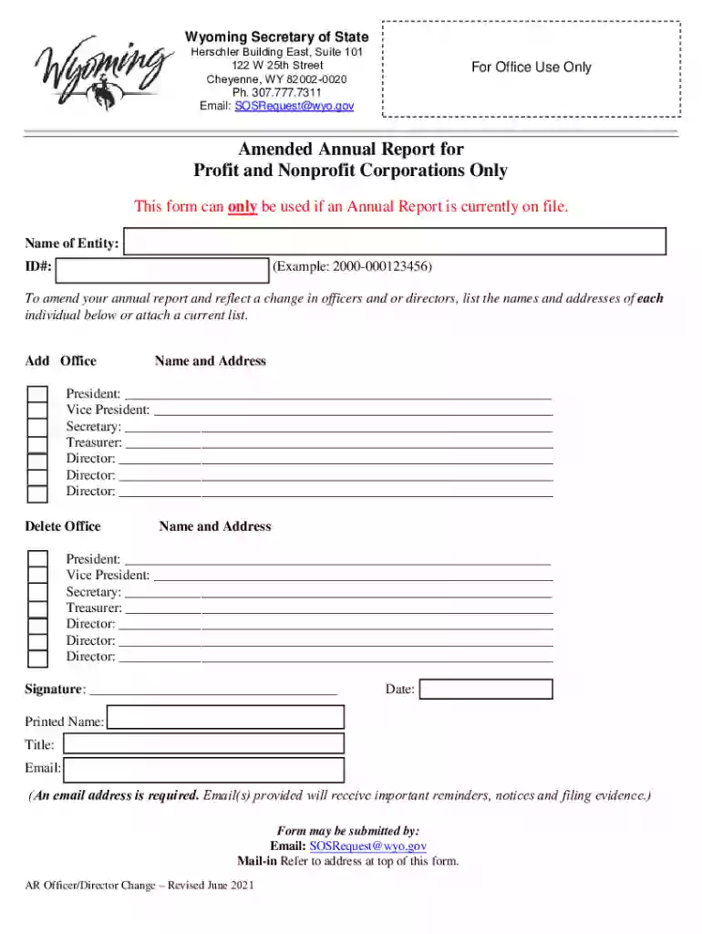 Update the Officers / Directors Preview on Page 1