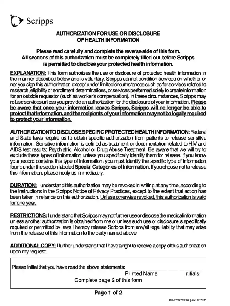 scripps mercy hospital medical records fax number Preview on Page 1