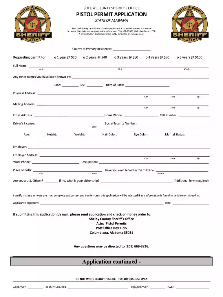 shelby county pistol permit Preview on Page 1