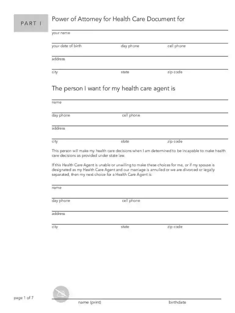 power attorney health care Preview on Page 1