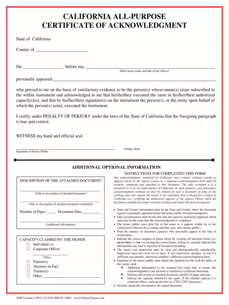 all purpose acknowledgement Preview on Page 1