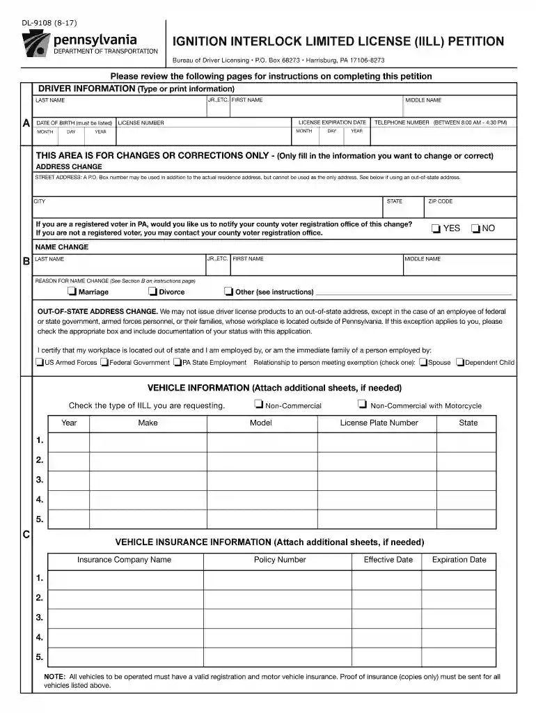 dl 9108 form Preview on Page 1