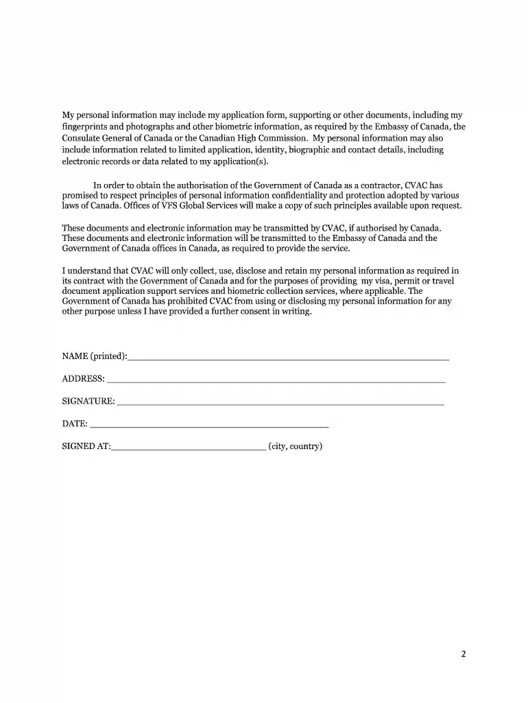 vac consent form Preview on Page 1