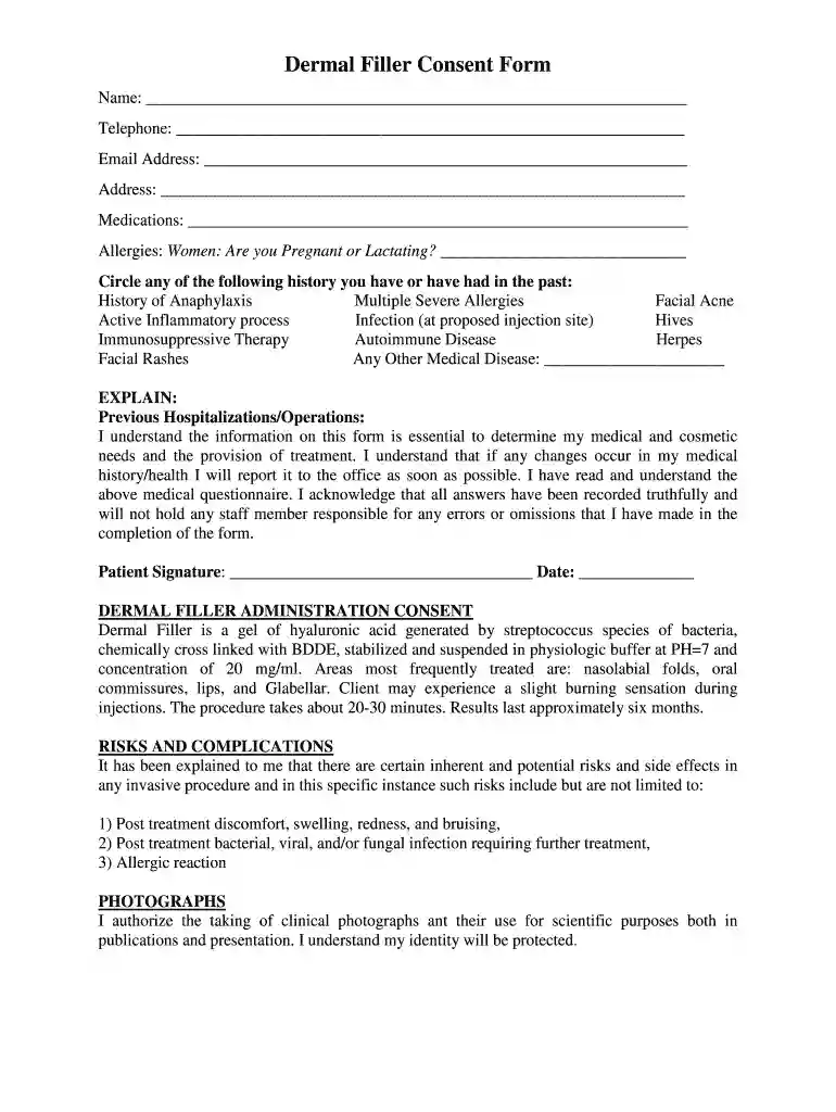 skinvive consent form Preview on Page 1