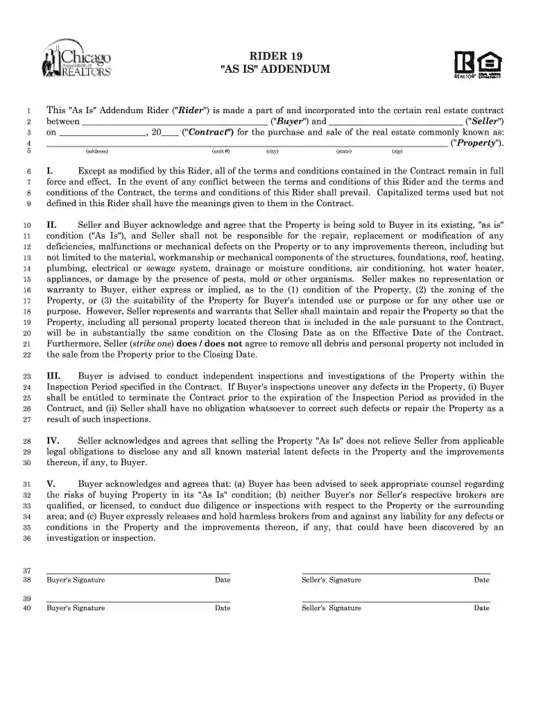 as is addendum Preview on Page 1