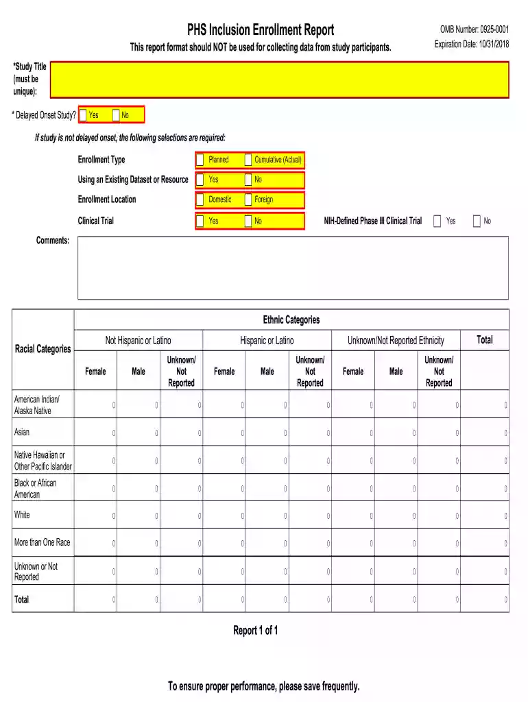 inclusion enrollment report example Preview on Page 1