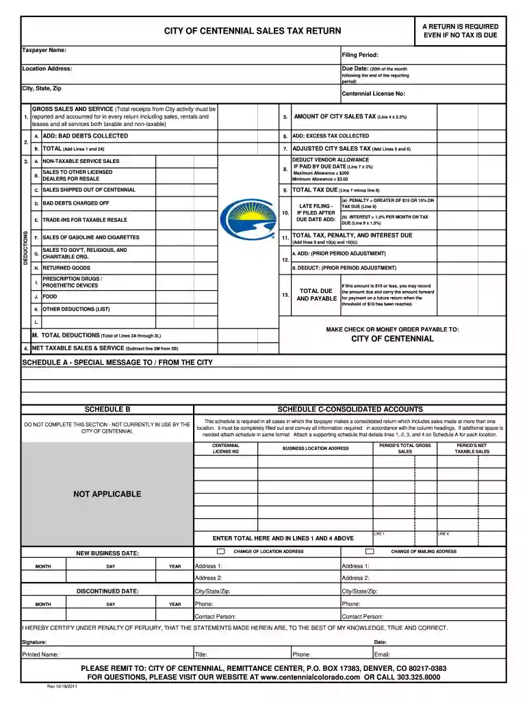 centennial sales tax login Preview on Page 1
