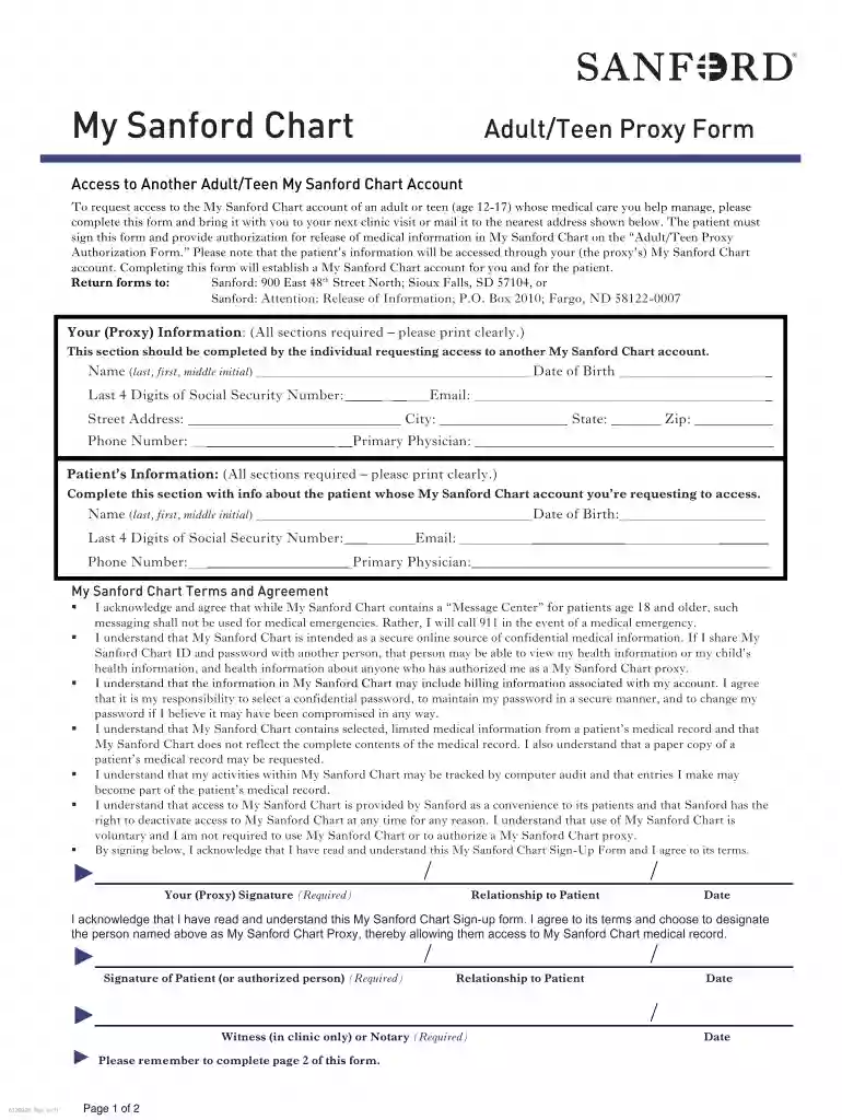 sanford my chart Preview on Page 1