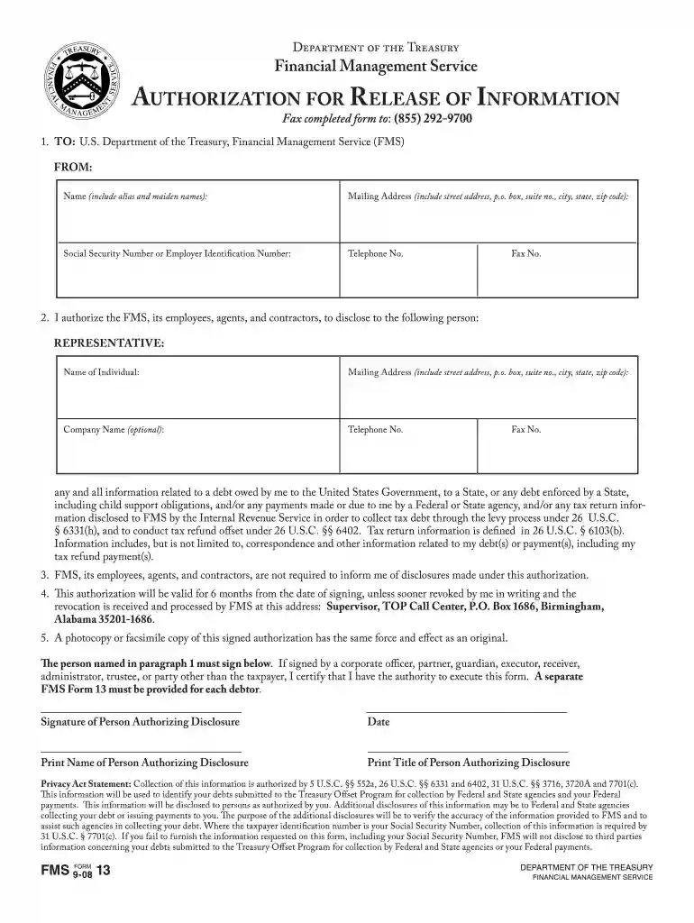 fms form 13 Preview on Page 1
