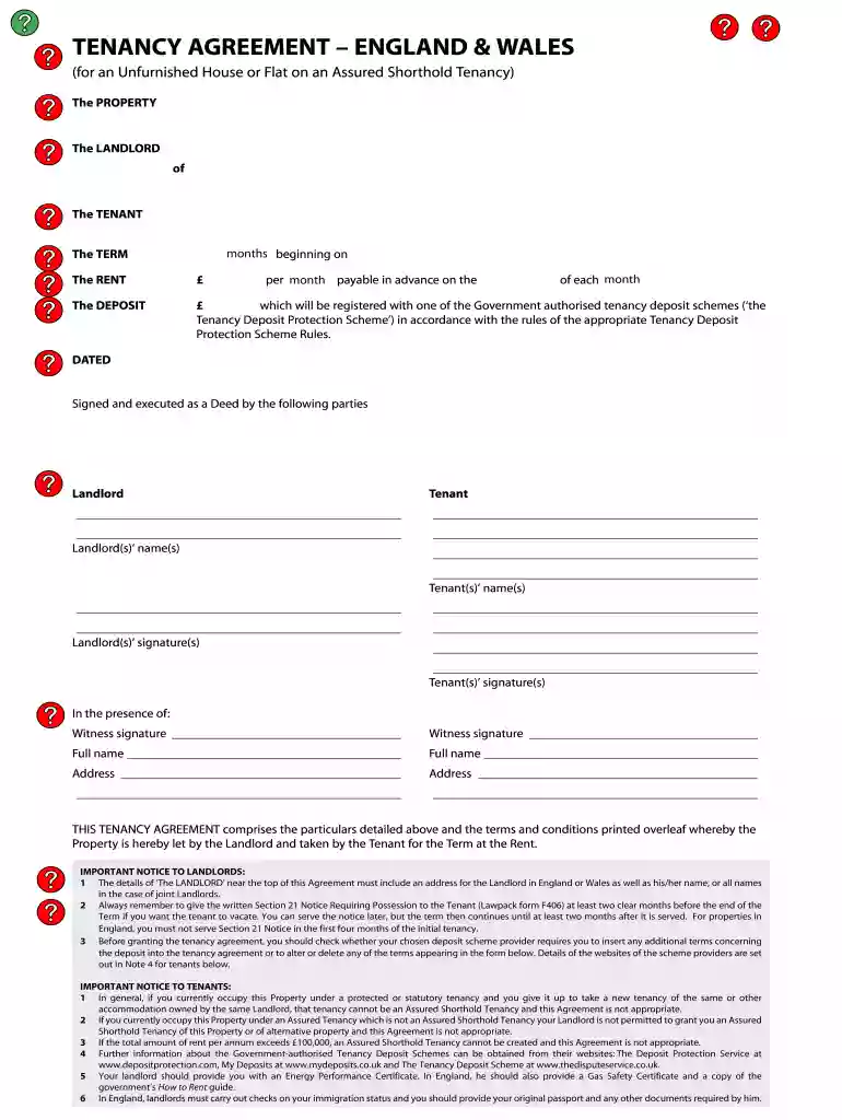 tenancy agreement england and wales pdf Preview on Page 1