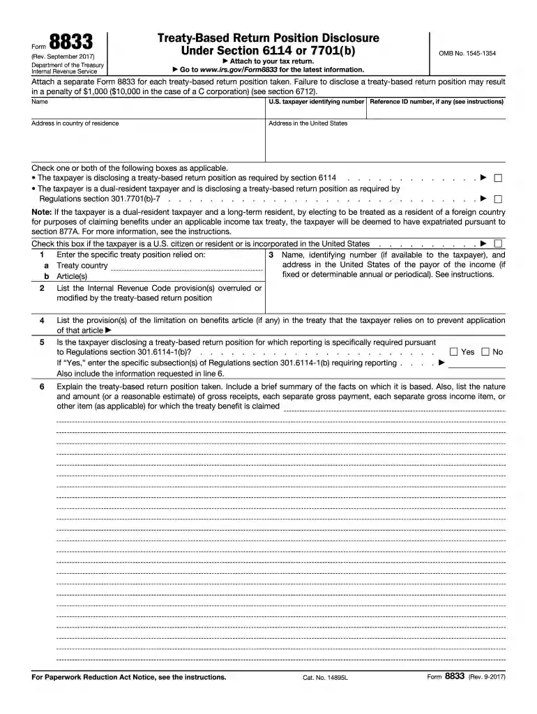 does turbotax support form 8833 Preview on Page 1