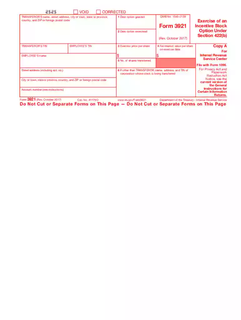 form 3921 turbotax Preview on Page 1