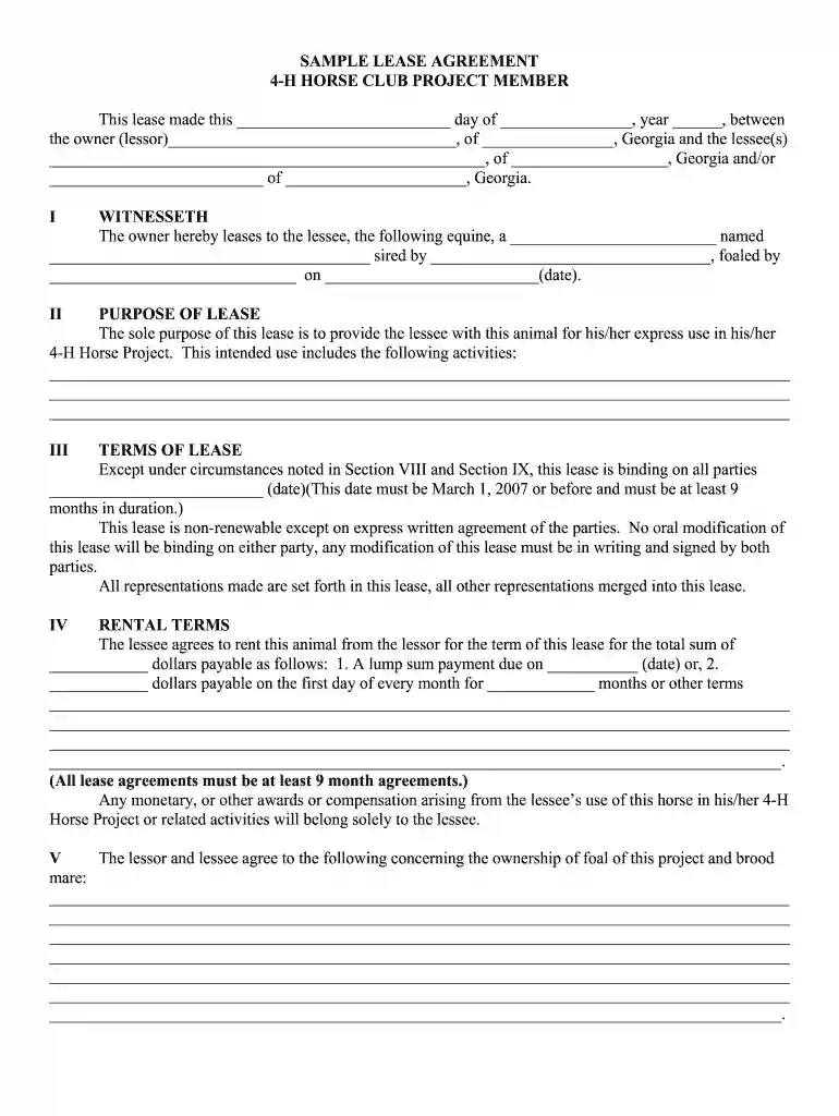 example of a filled apartment lease Preview on Page 1