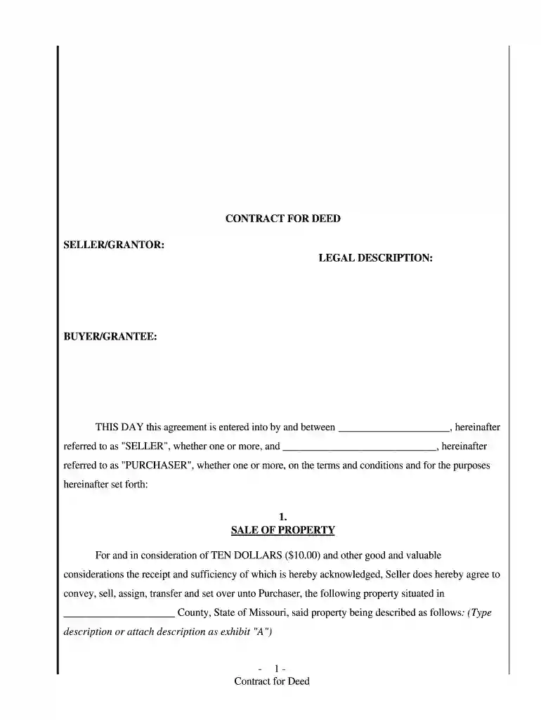 land sale contract form Preview on Page 1